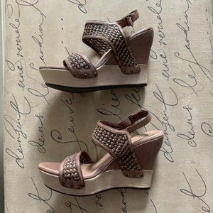 UGG 1002511 Leather Wedge Platform Sandals 9.5